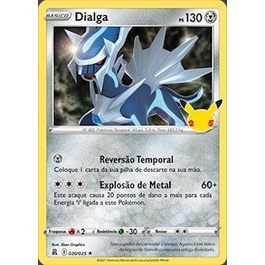 Carta Pokémon Lendário Dialga Original Holográfica