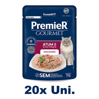 Sachê PremieR Gourmet Gatos Castrados Atum 70g - 20 Uni.