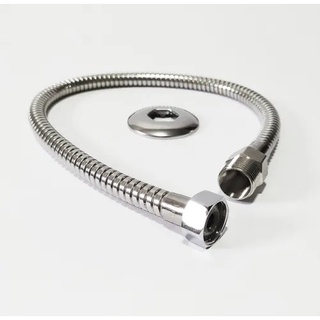 Engate Mangueira Flexível Inox Para Torneiras e Caixa Acoplada 60cm Corrugado Polido