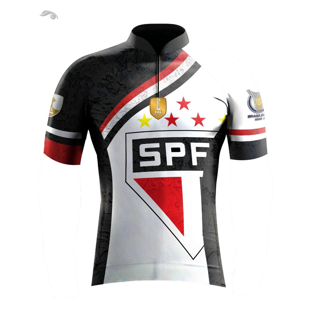 Camisa Roupa Ciclismo mtb torcedor Tricolor Personalizada