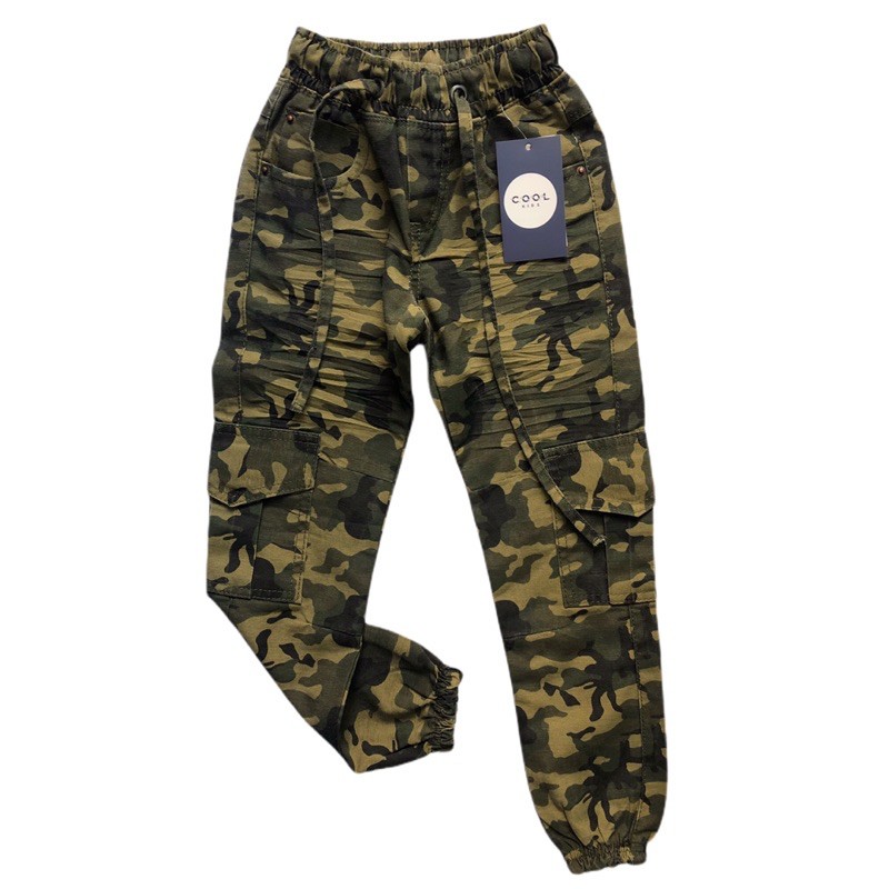 Calça de store moletom camuflada infantil