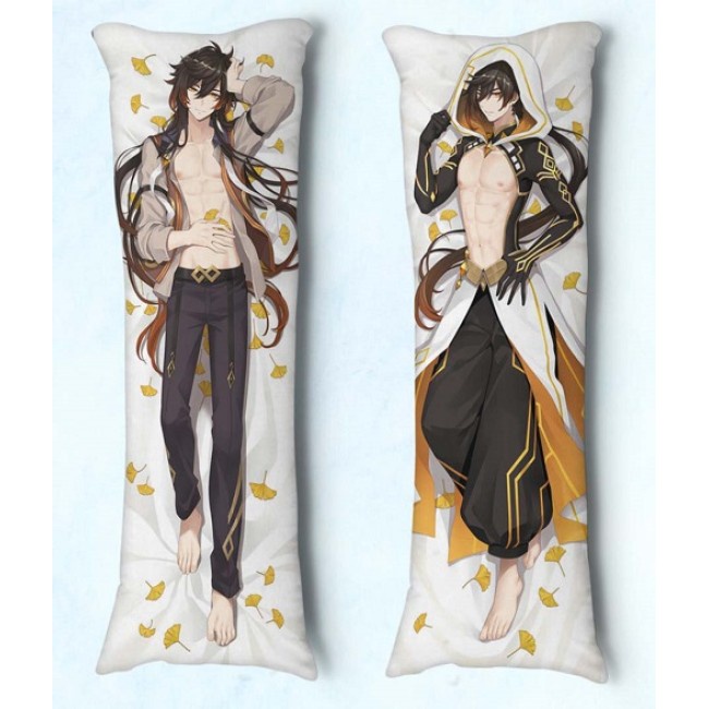 Travesseiro de Abraçar Dakimakura Tam 90X30 Genshin Impact Zhongli 06