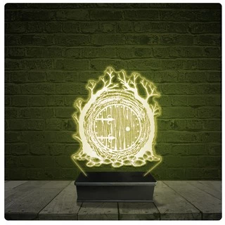 Led Luminária Acrílico Abajur - Senhor dos Anéis Toca Hobbit