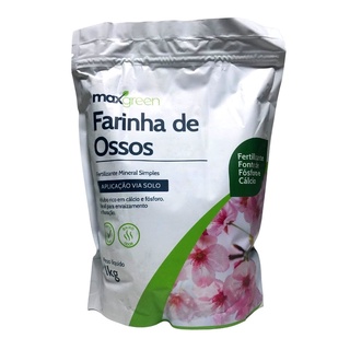 Farinha de Osso Calcinada 1kg para Plantas Adubo Mineral Fósforo e Cálcio