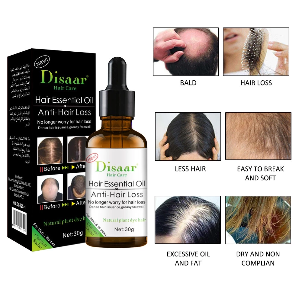 Disaar 30g Óleo Essencial De Planta Natural Anti-Hair Perda De Fragile / Cuidados Com O Crescimento Da Manic / Óleo Essencial
