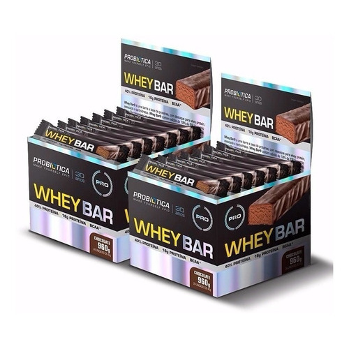 2 Caixas Whey Bar Caixa 24 Barras Proteina – Probiótica