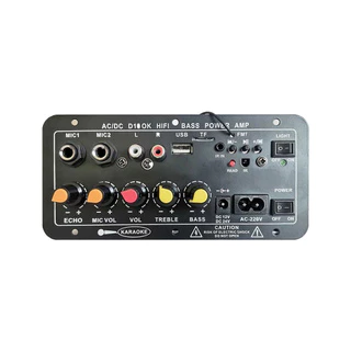 Placa Amplificadora Estéreo Digital Bluetooth Subwoofer Dual Microphone Karaoke