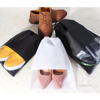 Kit 10 unidades de Sacos TNT para sapato c/ visor organizador para viagem protetor anti mofo