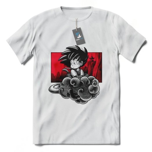 Camiseta Regata Colorida Goku Nuvem Voadora