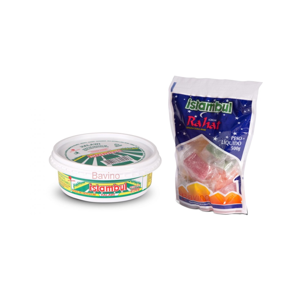 Kit Halawi 250g + Goma Árabe Rahat Istambul 500g | Shopee Brasil