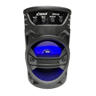 Caixa de som Bluetooth Portátil Festa com LED Radio FM Caixinha XDG-82 Marca XTRAD