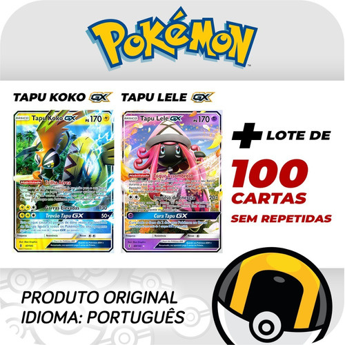 Carta Pokémon Lendário Tapu Koko V Com Lote 50 Cartinhas