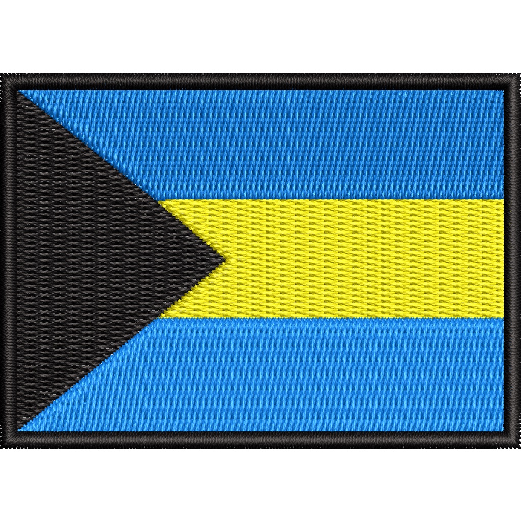 Patch Bordado Bandeira de Bahamas 7cmx5cm - Moto Clube Motoqueiro ...