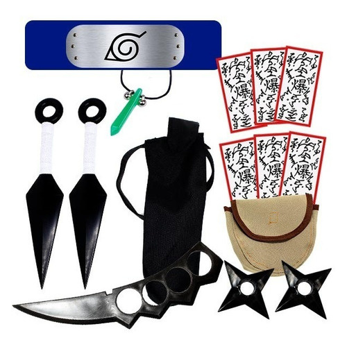 Kit Naruto Shuriken Kunai Sarutobi Bolsinha Entre Outros | Shopee