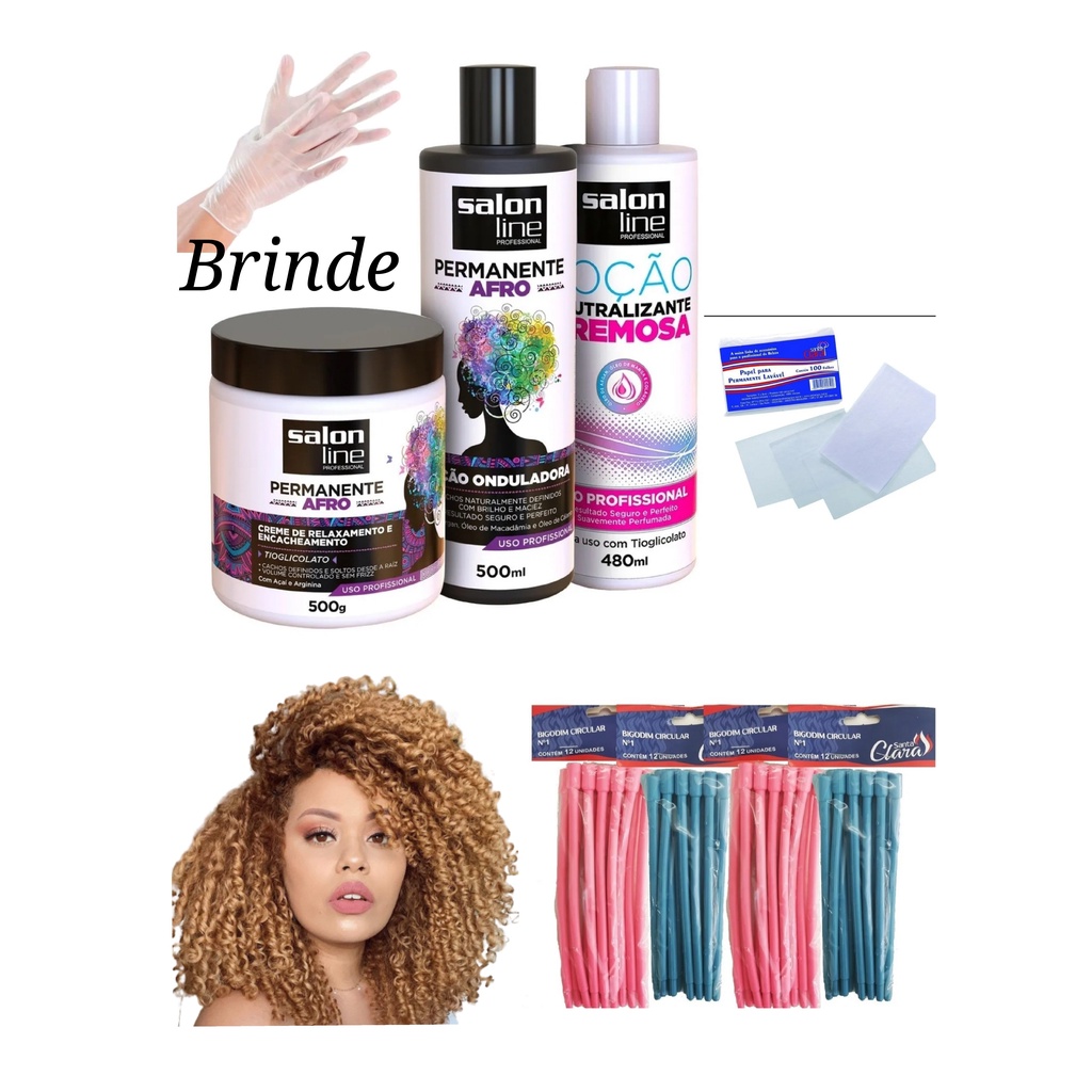 Kit Profissional Para Permanente Afro Completo/ Relaxamento | Shopee Brasil