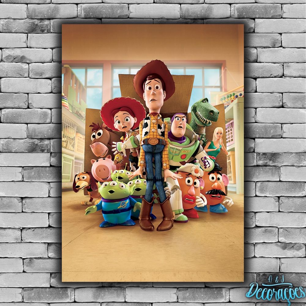 Placas Decorativas Quadros Procurando Nemo, Ratatouille, Toy Story