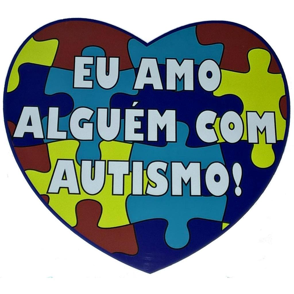 Adesivo Externo - Coração Do Autismo - Eu Amo Alguém Com Autismo ...