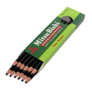 Lápis dermatográfico Mitsubishi-7600-Preto-Unidade