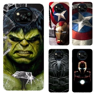 Capa Flexível De Silicone / Tpu Marvel / Super Herói / Nfc Para Xiaomi Poco X3 / Pocox3 / Nfc 6.67 ''