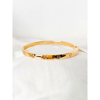 Bracelete Pulseira Inspiração Cartier Banhado Ouro 18k Semi Jóia