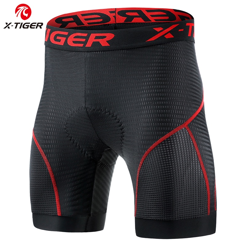 Bici Uomo Pantaloncini Ciclismo Uomo X-TIGER Con Imbottitura Gel 5D - Traspiranti, Asciugatura Rapida, 3 Tasche | MTB Abbigliamento Ciclismo Gel 5d