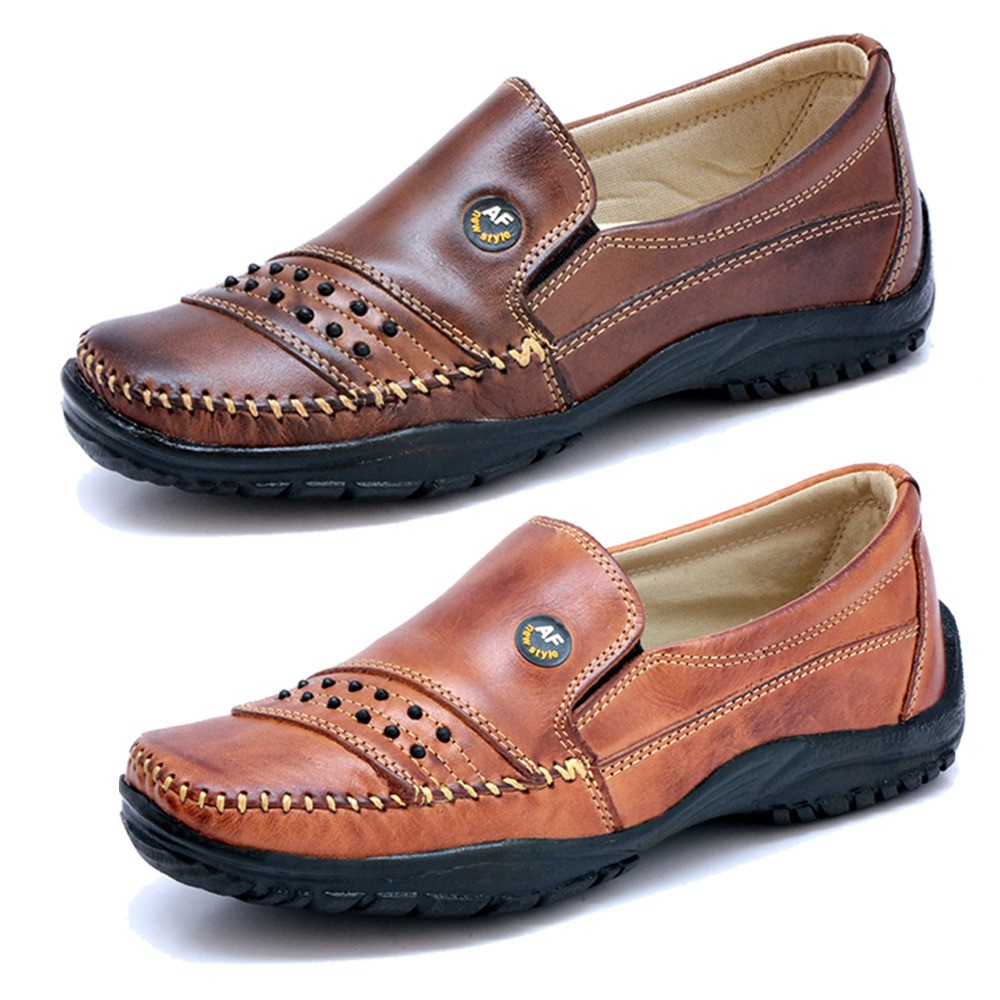 Kit 2 pares Sapatilha Mocassim Em Couro
