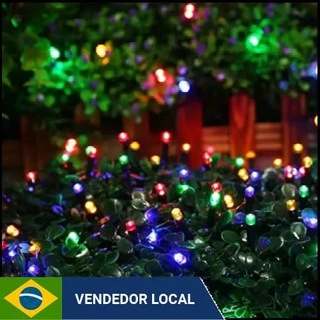 Pisca Pisca 100 LEDs Colorido 110v Cordão 10 Metros Decoração Para Natal Luz