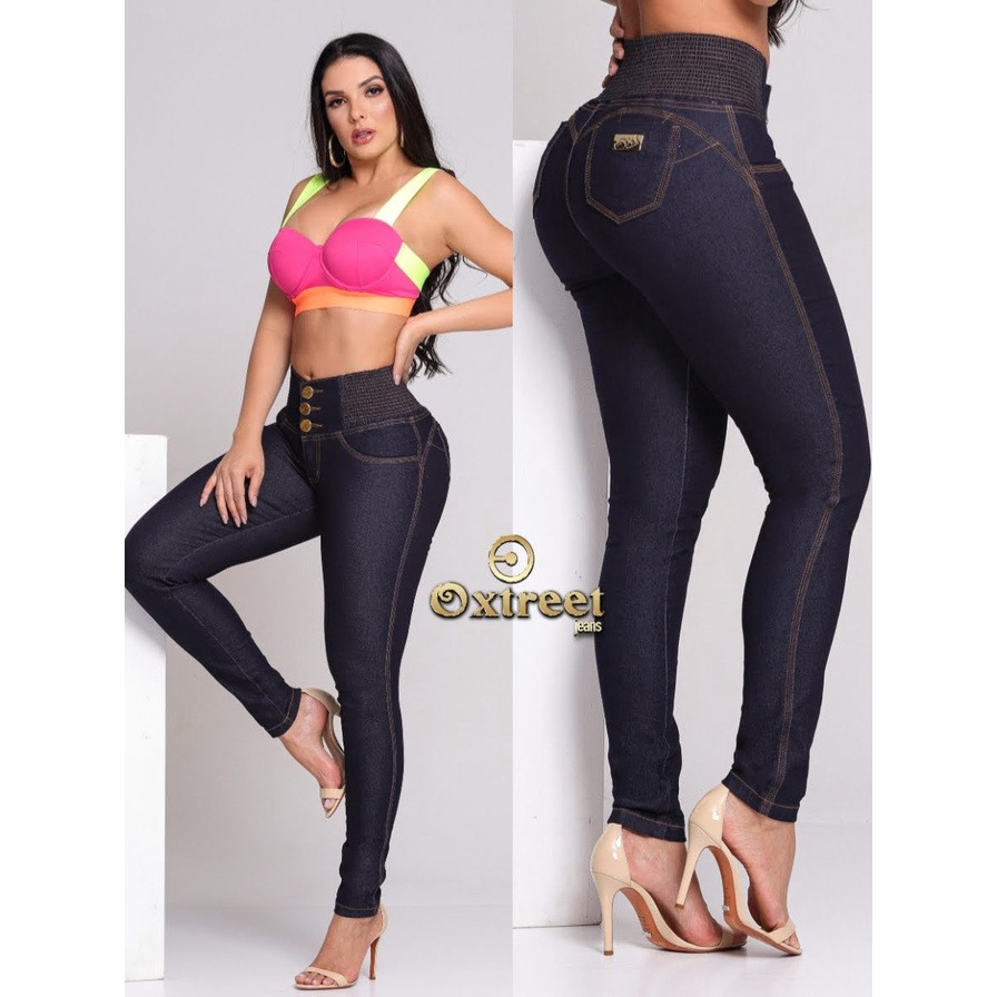 Calça Jeans Oxtreet Estilo Pitbull Levanta Bumbum Com Bojo