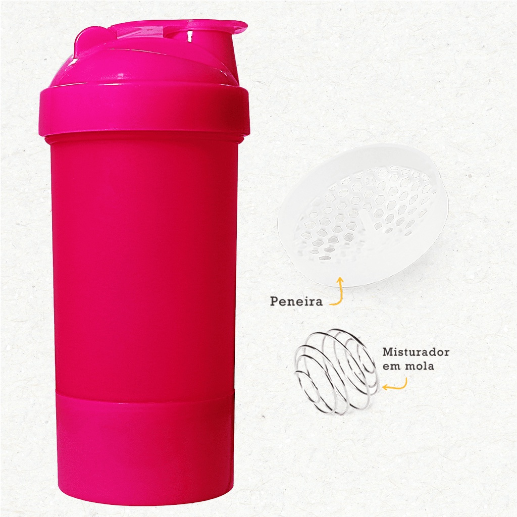 Coqueteleira / Shakeira 2 DOSES + Mola + Peneira - 500ml | Shopee Brasil