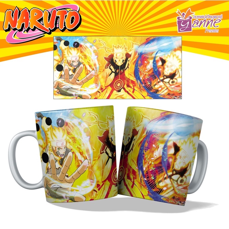 Caneca Naruto Desenho - Interior E Alça Branca (simples)