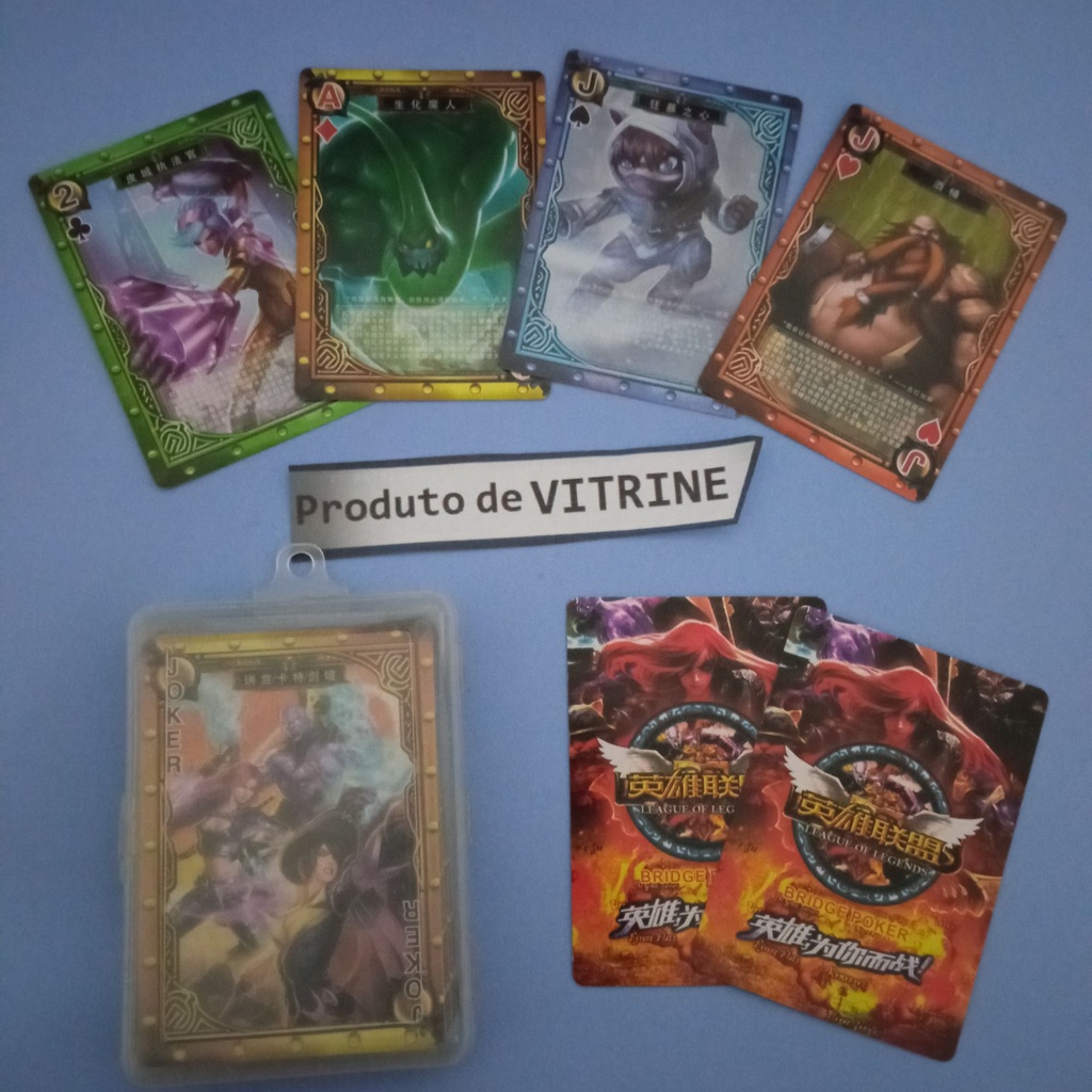 Baralho Jogo League of Legends LOL - Game Cartas Truco Poker Cartas Cards  Personagens