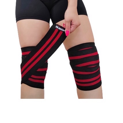 Faixa de Joelho Elástica Proteção para Agachamento Pull Up NOGUE par de 1,50