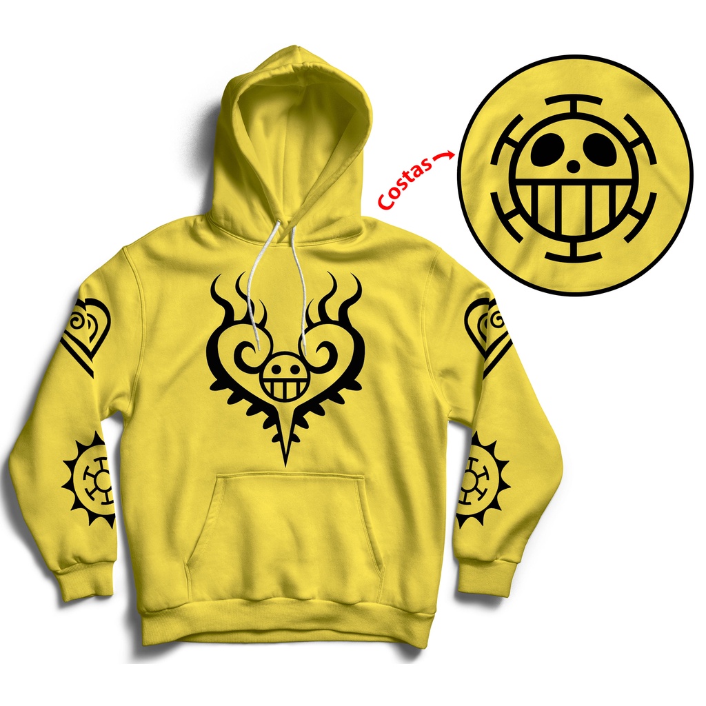 Callefly Moletom com capuz Anime One Piece Trafalgar Law Cosplay