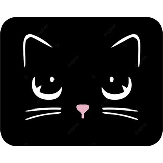 Mousepad Gatinhos fofos gatos cinza fundo preto com apoio