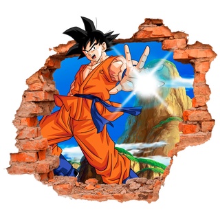 Dragon Ball Z Goku Adesivos de Parede Crianças Papel De Parede Dos Desenhos  Animados Anime Pintura Decorativa 40X30cm Decoração Do Quarto Dos Miúdos  Presente Aniversário