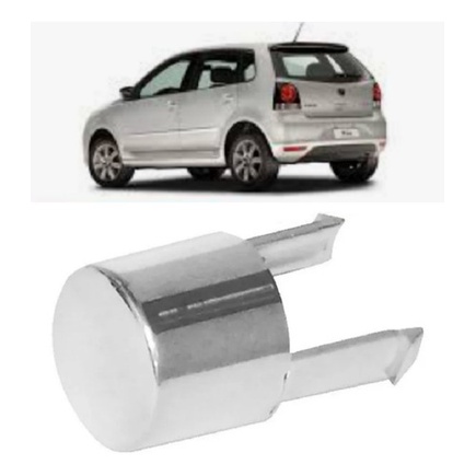 Botão Cromado Do Freio De Mão Vw Polo 2002 03 04 05 A 2012
