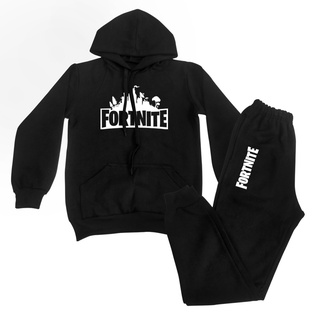 Conjunto de Moletom Fortnite Infantil Flanelado com Capuz