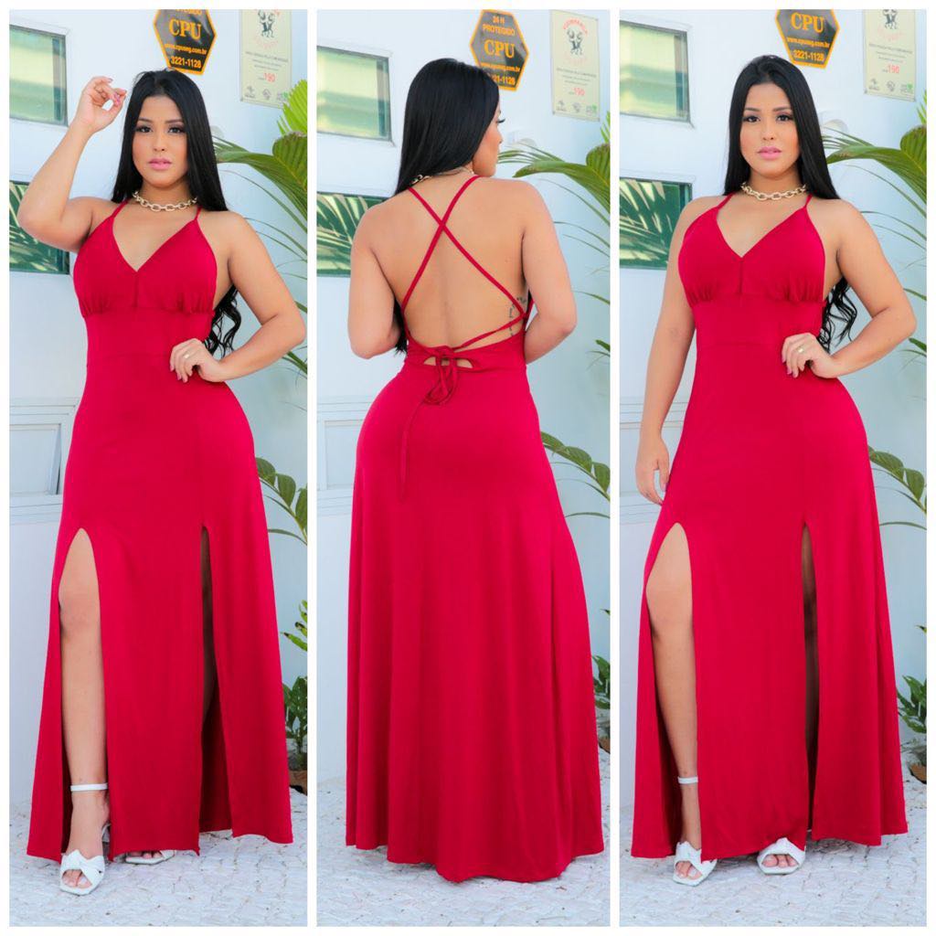 Vestido Cami de veludo liso sem costas Plus Size - Cider