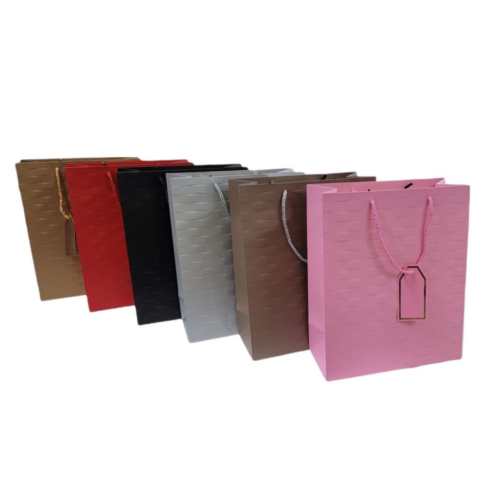 30 Sacchetti Regalo In Carta Kraft Marrone Con Manici – 15x8x21 Cm – Per Bomboniere, Natale, Compleanni, Spesa