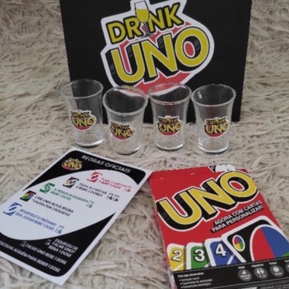 UNO DRINK + CARTAS EU NUNCA ou DESAFIOS PICANTES - Jogo Completo