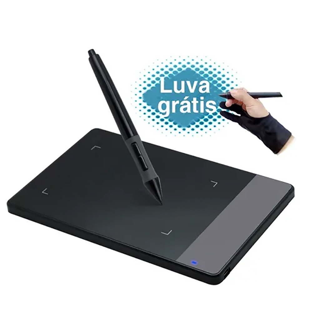 Mesa Digitalizadora Huion 420 + Luva e Pontas EXTRAS - ORIGINAL - barata - DESENHOS JOGOS GAMER OSU ASSINATURA ESCRITA DIGITAL