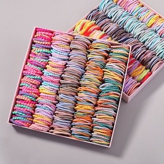 Novas Bandas De Cabelo 100Pcs/lot Faixas Borracha Elástica Faixa Infantil Scrunchie Kids Acessórios