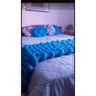 Peseira ou manta P/ Cama solteiro Nó Escandinavo 1,30 metros