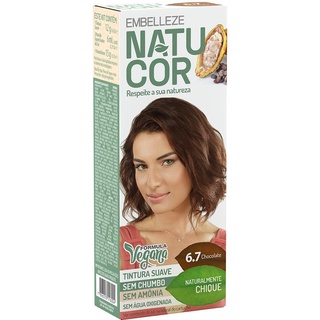 Tinta de Cabelo Natucor Naturalmente Chique Chocolate 6.7 Kit Completo