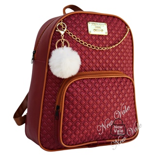 Mochila Feminina Bolsa Mochilinha Blogueirinha da Moda + Chaveiro Pompom