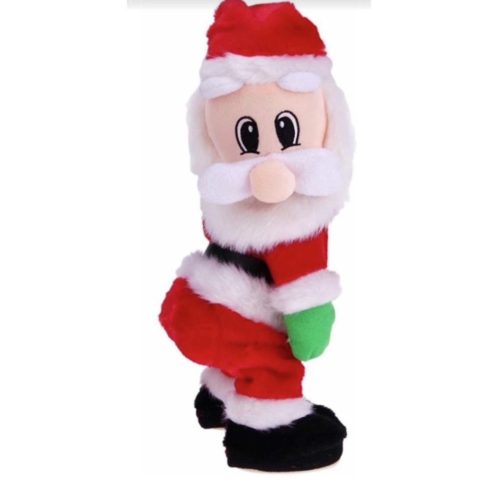 Papai-noel Musical Dançarino Mexe O Bumbum Natal 34cm