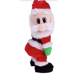 Papai-noel Musical Dançarino Mexe O Bumbum Natal 34cm