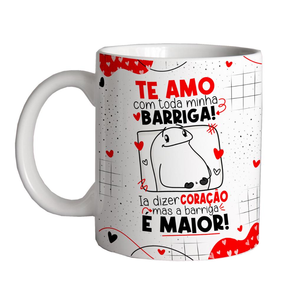 Caneca Meu Coração Por Voce Não Bate Capota Presente Namorad