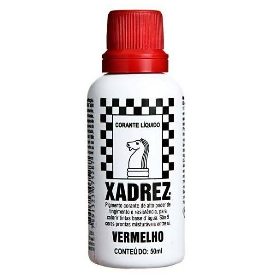 Corante Xadrez Vermelho 50ML - Varejão das Tintas - Um mundo colorido ao  seu alcance