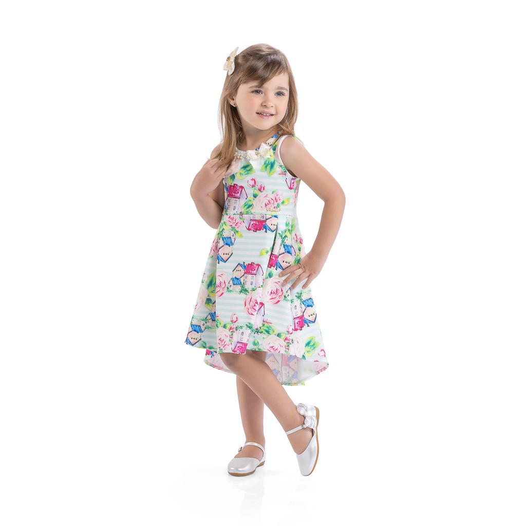 Vestido infantil best sale em crepe